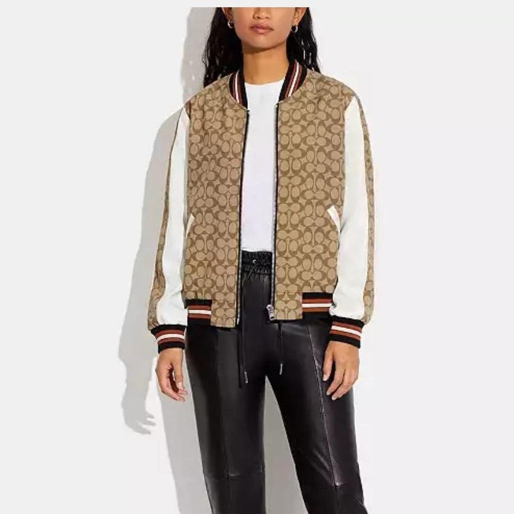 Coach varsity jacket with signature print comes with COA - Picture 2 of 4